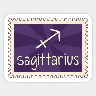 Sagittarius Zodiac Sign Stamp Sticker